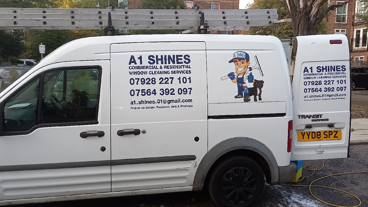 A1 Shines Window Cleaning Services — a real window cleaners website generated from its Google listing