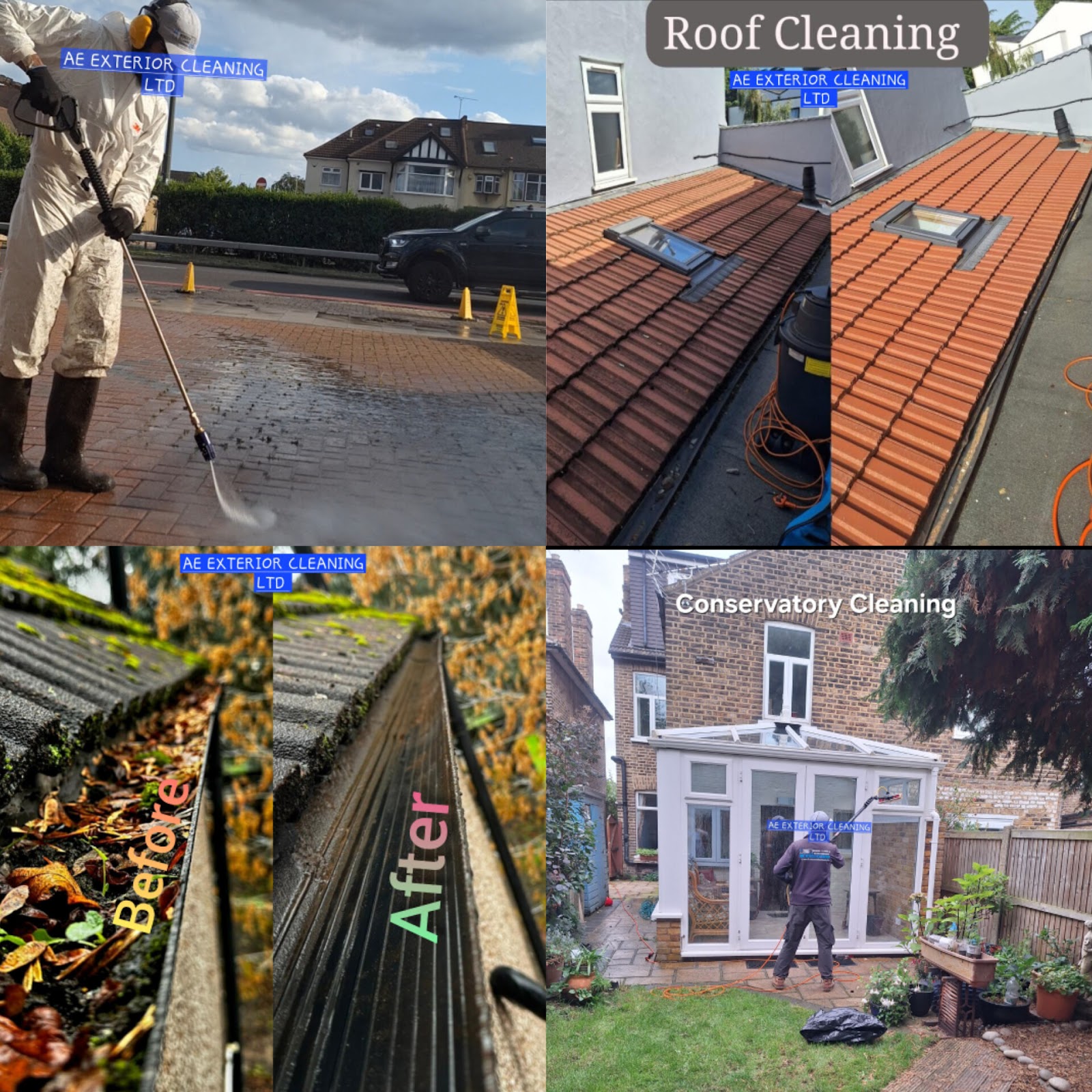 AE Exterior Cleaning Ltd — website preview in the Signature design