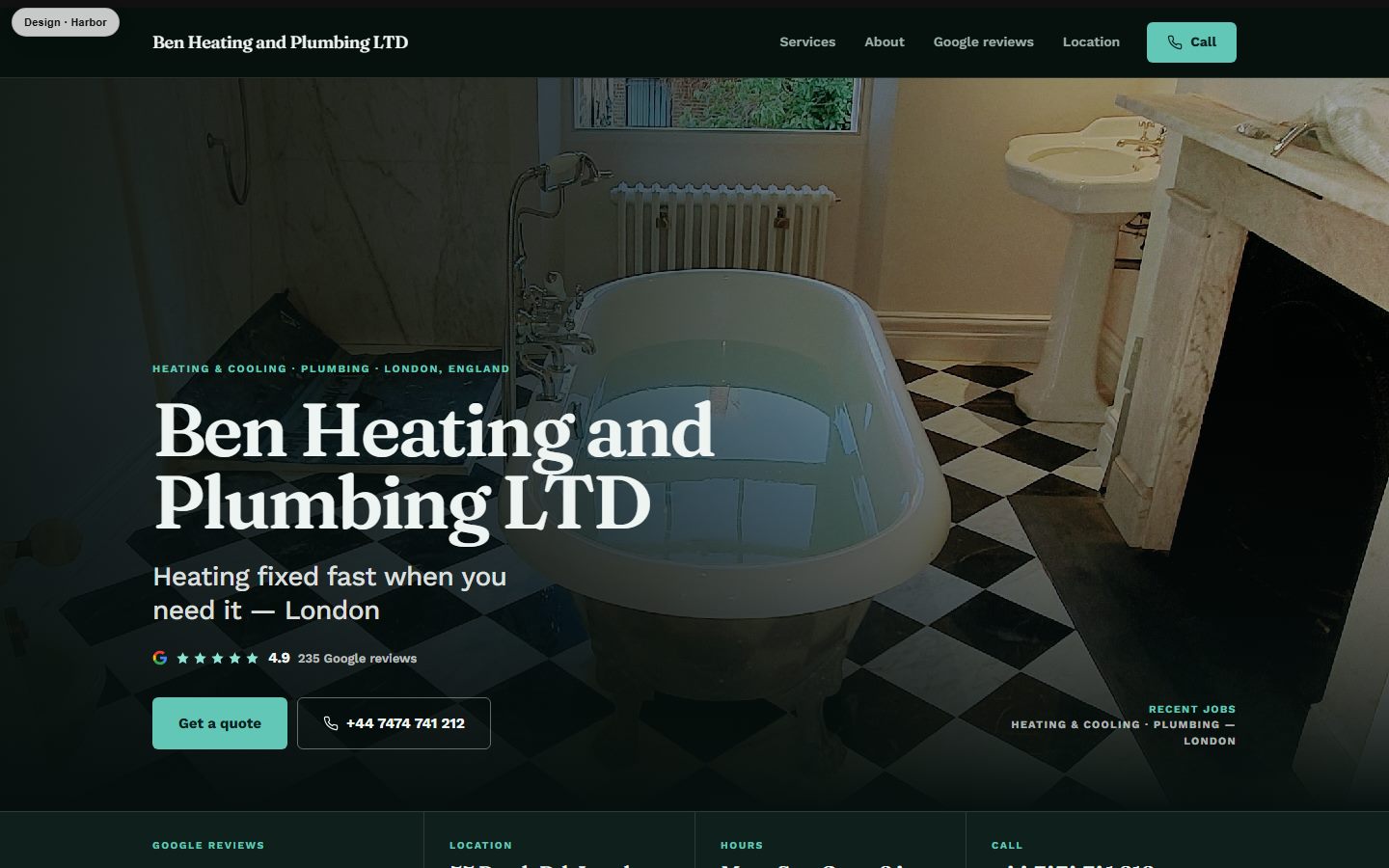 Harbor design — Ben Heating & Plumbing
