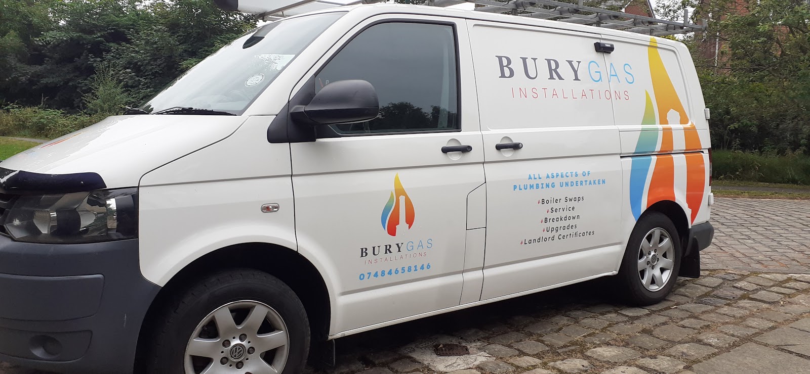 Bury Gas Ltd — website preview in the Signature design